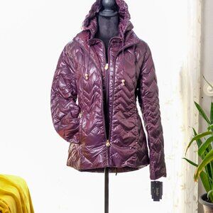 Purple Puffer Coat Size M